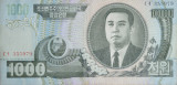 DPRK banknote with portrait of President Kim Il Sung (1000 won)