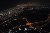 Dubai and Emirates Road at night