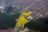 Rape seed fields along Libereck (E55) Prague, Czech Republic