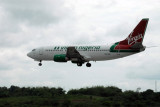 Virgin Nigeria B737 (5N-VNC) landing at Lagos