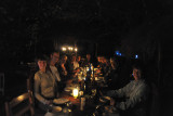 The whole group - dinner at McBrides Camp