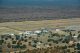 Aerial view of the ramp at Kasane Airport from the north