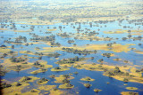 Dozend of tiny islands, Okavango Delta