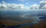 Big bend in the Luapula River looking from the D.R. Congo to Zambias East Seven Airstrip
