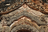 Peacocks over a temple entrance, Nyaung Ohak