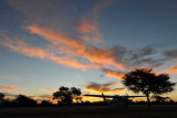 Sunset, Farm Olifantwater West, Namibia