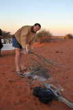 Echhart preparing the fire