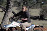 Stephanie trying out the Quad Bike