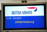 After South African Express cancelled my flight to Cape Town, I headed for Jo'burg on BA