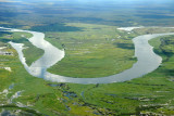 Bend in the Zambezi River, Namibia-Zambia (S17 42.2/E025 06.2)