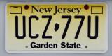 New Jersey license plate