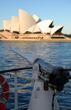 Gun of the Cuauhtemoc with the Sydney Opera House