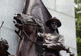 Young mounted soldier on the 1910 Virginia Monument, Gettysburg