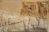 Horse and men leading chariot, Assyrian ca 728 BC from Nimrud, Central Palace