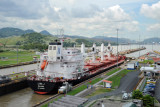Lisa J transiting the Miraflores Locks of the Panama Canal