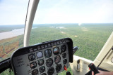 Cockpit of a Bell 206 JetRanger in flight