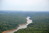 The Iguau River downstream from Iguassu Falls