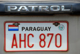 Paraguay License Plate