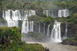 Iguau Falls consists of 150 to 300 individual cascades, depending on season