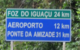 Foz do Iguau Airport road sign