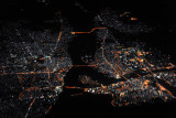 Khartoum and Omdurman, Sudan at night