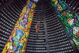 Conical interior of the New Cathedral of Rio de Janeiro