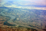 A canal joins the Amu Darya River, Uzbekistan (N41 46.6/E060 33.2)