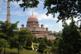 Putra Mosque through the trees near the PMs office