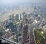 Panoramic view with the Jin Mao Tower from the SWFC Observatory