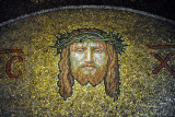 Mosaic of Christs head with the Crown of Thorns, Westminster Cathedral