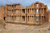 The Roman Theater was destroyed by the earthquake the hit Sabratha in 365 AD