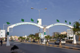 Gateway across the main street of Al Khoms