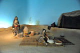 Large diorama of a desert encampment