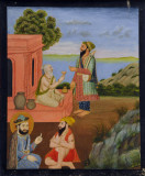 Guru Nanaks meeting with Sajan the Thug, 1800-1900, Lahore, Pakistan