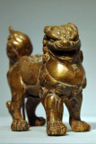 Gilt bronze lion, Tang Dynasty, 800-906 AD