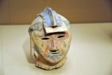Haniwa in the form of a warriors head, Kofun period, 300-552