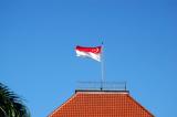 Singapore flag over Parliament