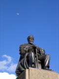 Jomo Kenyatta with the moon