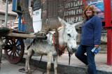 Debbie and her first (of many) Egyptian donkey
