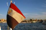 Egyptian flag on the bow of the New Titanic