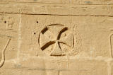 Coptic cross carved into the Temple of Isis when it was converted to a Christian church