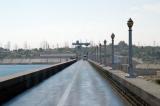 Crossing the old Aswan Dam, 2441m across