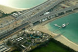 Nakheel sales center and the bridges to the Palm Jumeirah