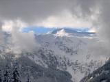 Break in the overcast looking towards Stubnerkogel