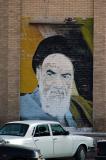 Khomeini overlooking a parking lot behind the Ali Qapu Palace, Isfahan