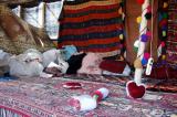 Inside a nomads tent