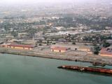 Basrah docks with shipwreck, Iraq