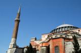 Aya Sofya (Hagia Sofia) under clear blue skies