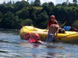 How to reboard in raft in the highly likely event we ended up in the river