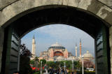 Ayasofya seen through the north gate to the Sultanahmet Mosque